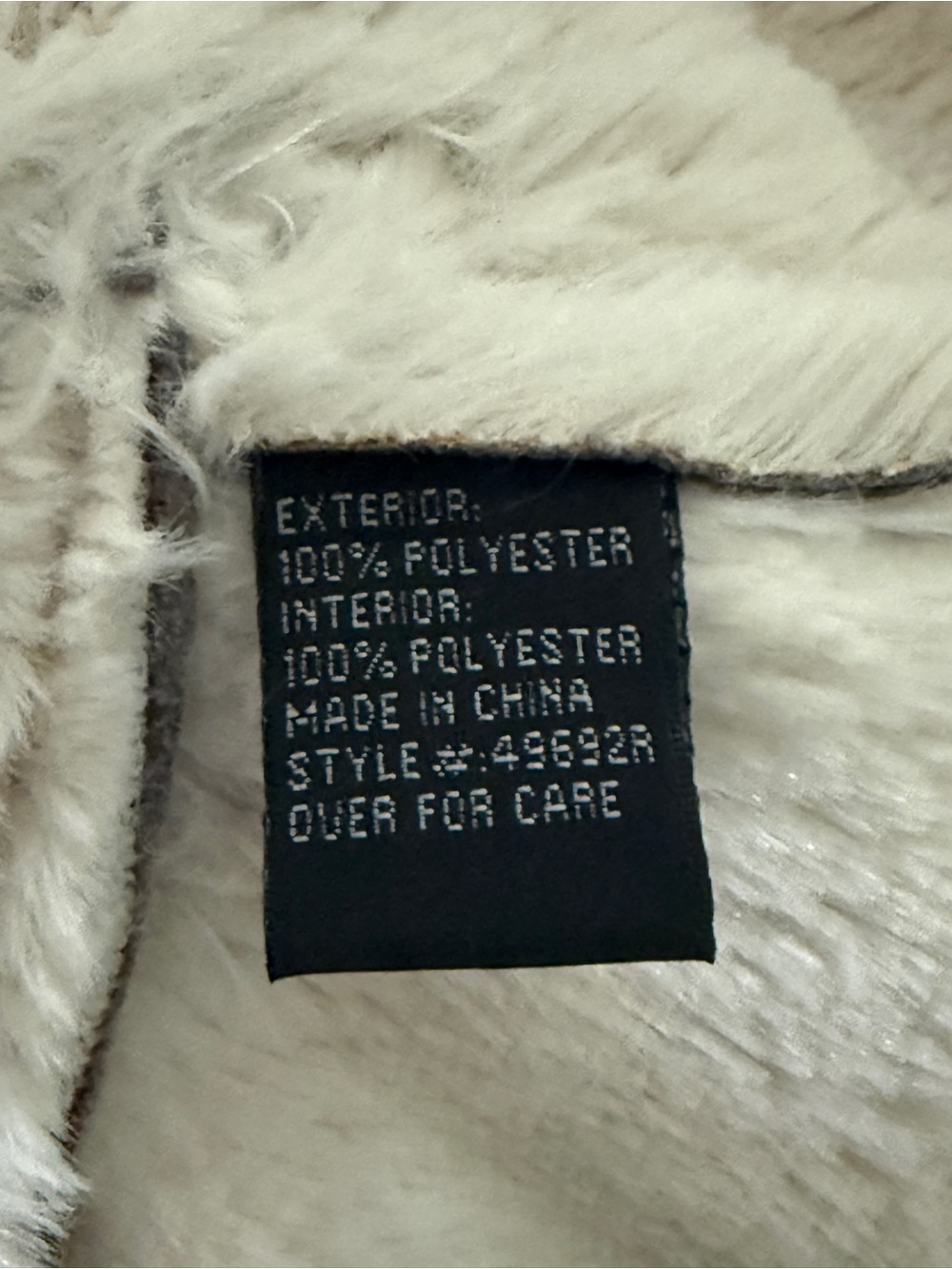Via Spiga Faux Shearling Moto Jacket Gray XL Like New - Picture 15 of 15